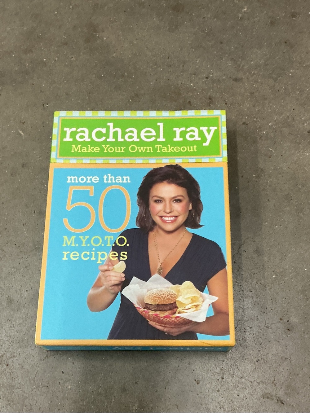 Rachael Ray Make Your Own Takeout Recipe Deck - Turquoise, Lime & Yellow Accents